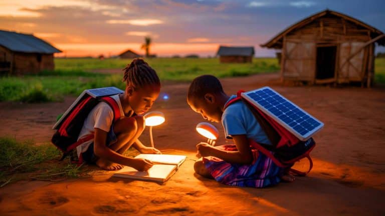 Ces sacs à dos solaires qui illuminent les nuits africaines : découvrez comment l&rsquo;éducation des enfants défavorisés se transforme radicalement grâce à l&rsquo;énergie solaire