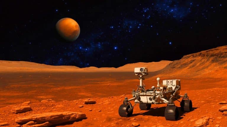 Incroyable révélation cosmique : le rover Perseverance immortalise une nuit martienne sous la lumière mystérieuse de la Lune, un spectacle inédit qui défie l&rsquo;imagination