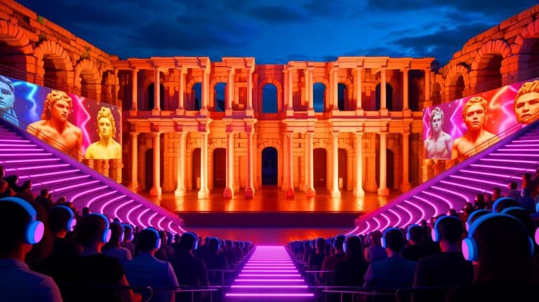 Quand les dieux prennent vie : découvrez comment le Théâtre Antique d’Orange fusionne technologie moderne et mythologie ancienne pour une expérience inouïe