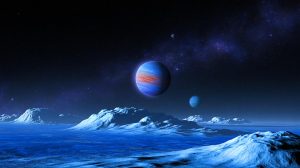 Illustration de la découverte d'une nouvelle planète naine aux confins du système solaire. Image réalisée par IA.