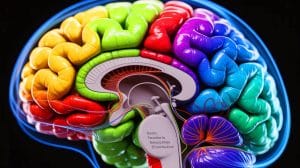 Illustration de la cartographie avancée du cerveau profond humain. Image réalisée par IA.