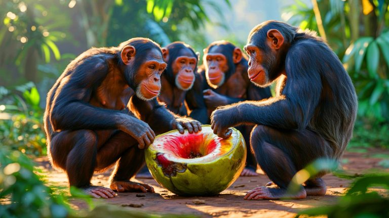 Une découverte stupéfiante : ces chimpanzés développent des rituels sociaux autour de l&rsquo;apéro, tout comme les humains modernes dans leur quotidien trépidant