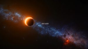 Illustration de l'objet transneptunien 2017 OF201 aux confins du système solaire. Image réalisée par IA.