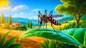Illustration de la propagation du chikungunya en France métropolitaine. Image réalisée par IA.