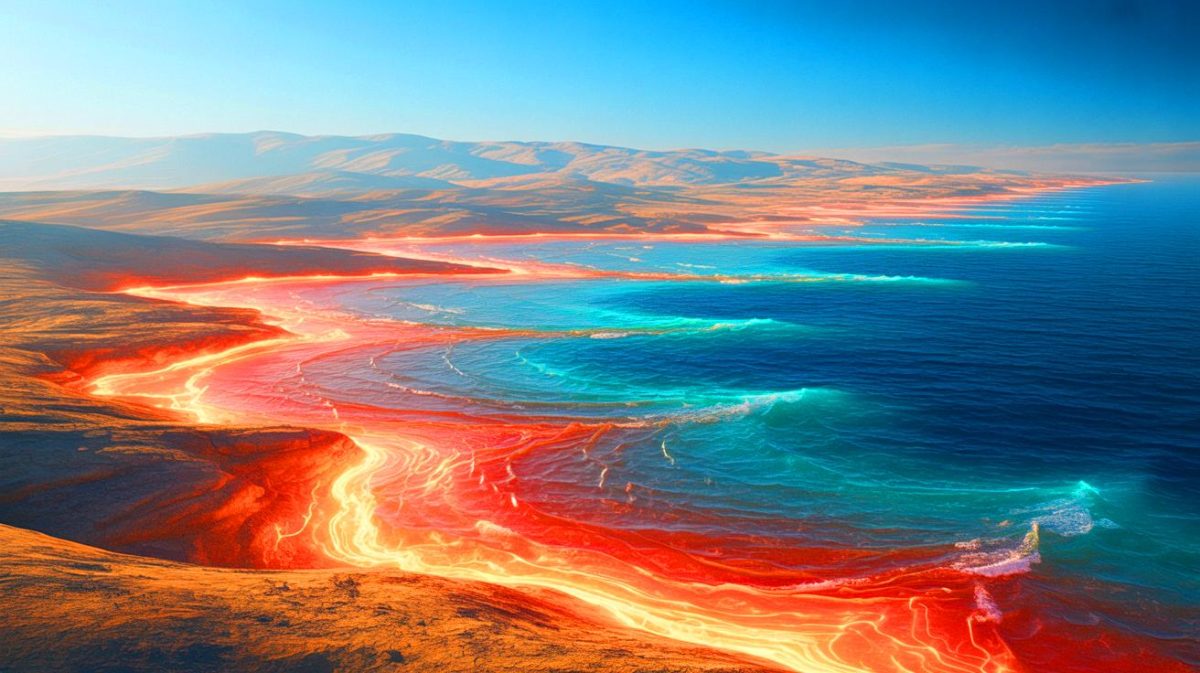 « Canicule en mai » : cette chaleur persistante sur terre et en mer bouleverse l’équilibre climatique mondial Illustration de la chaleur persistante sur terre et en mer en mai. Image réalisée par IA.