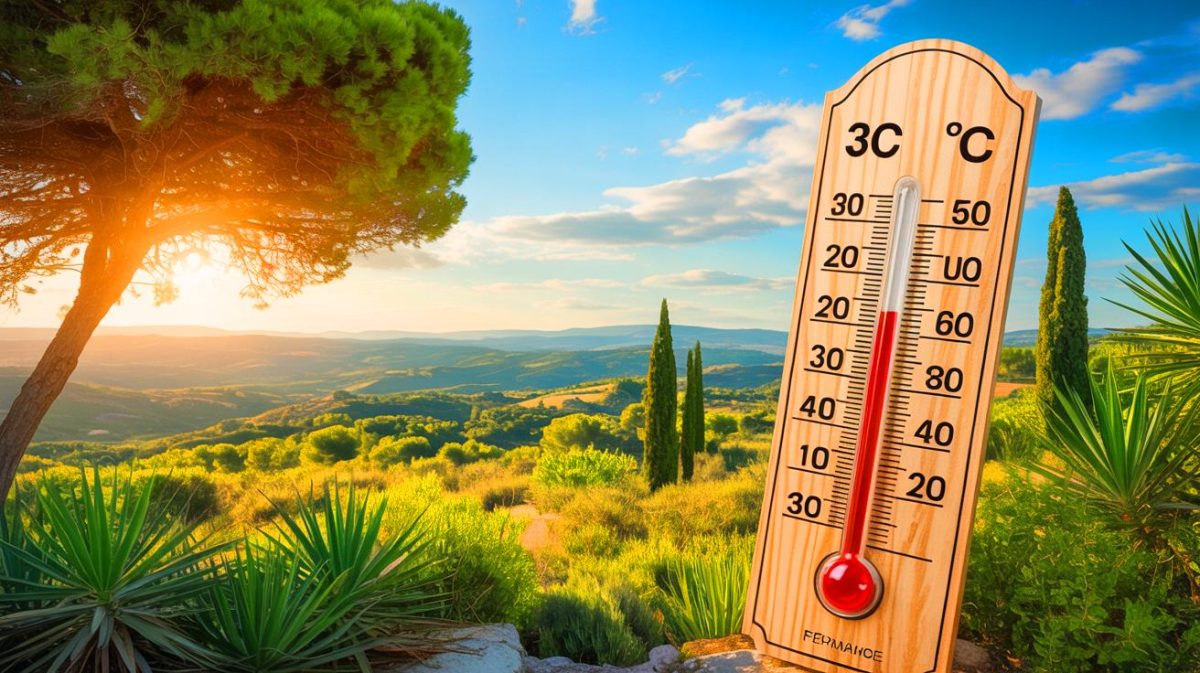 Illustration de la vigilance orange canicule étendue à treize départements en France. Image réalisée par IA.