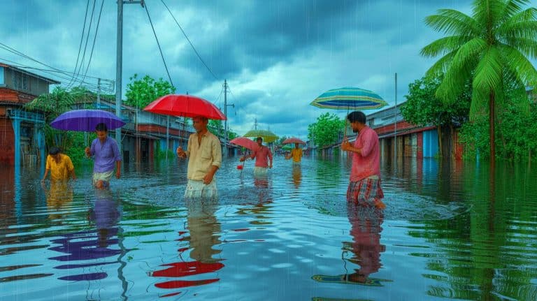 Catastrophe en Inde : les pluies de mousson déchaînées causent au moins 30 morts dans un bilan tragique et en constante évolution