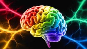Illustration de la réorganisation cérébrale sous l'effet de la kétamine. Image réalisée par IA.