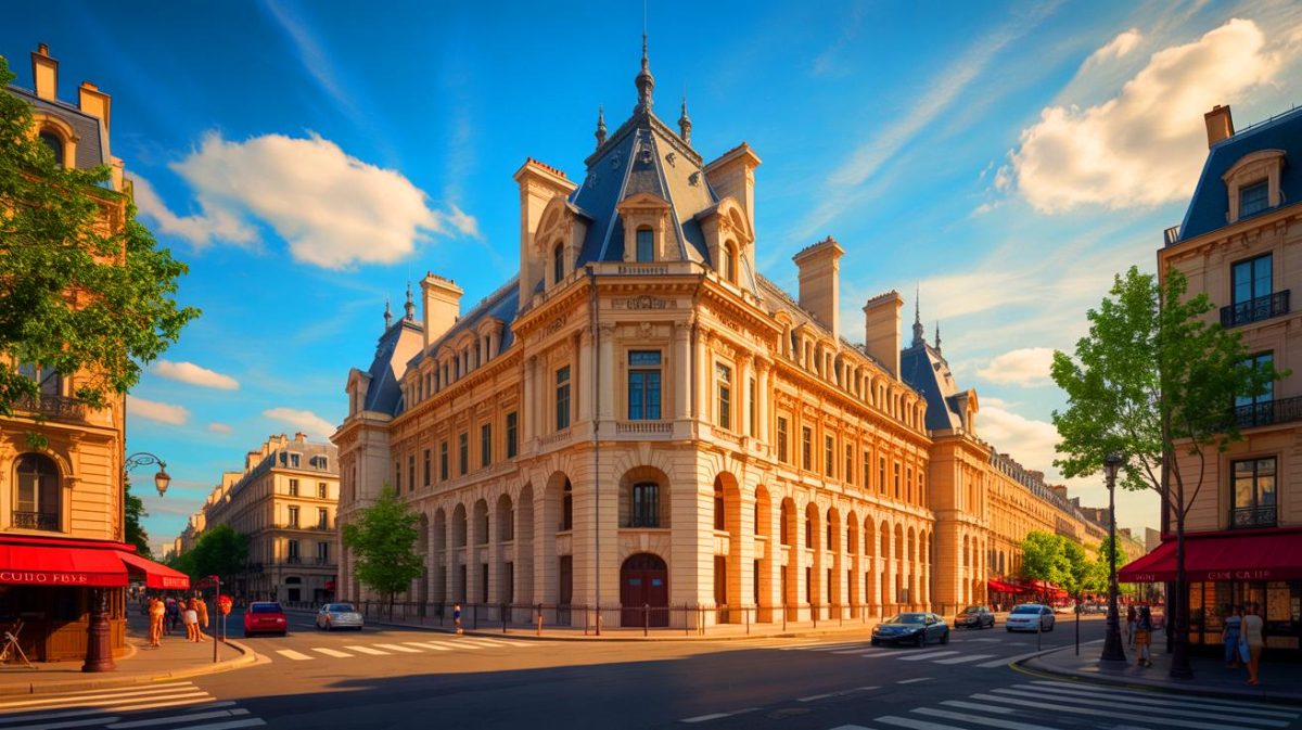 Illustration de la coupure d'électricité au palais de justice de Paris causée par des fortes chaleurs. Image réalisée par IA.