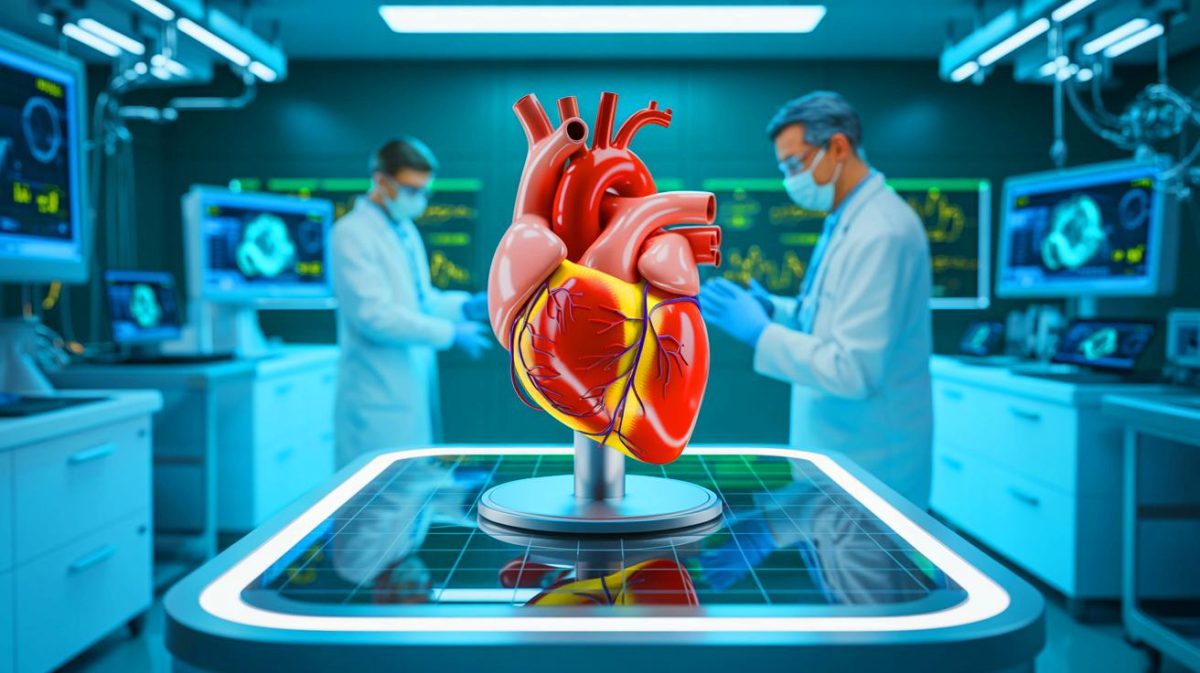 Illustration de la cessation de paiements de Carmat et de ses défis financiers dans l'innovation médicale. Image réalisée par IA.