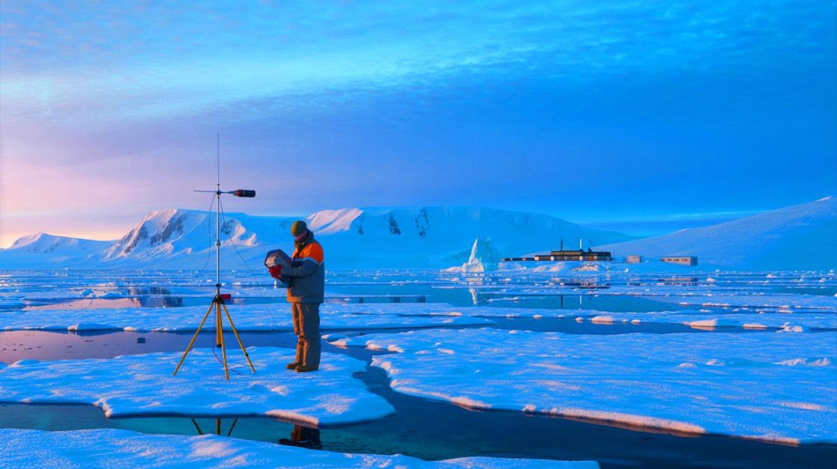 Illustration de Trond Robertsen observant les effets du réchauffement climatique sur l'île aux Ours. Image réalisée par IA.