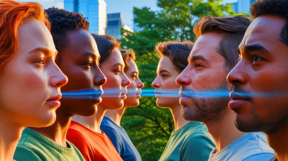 Illustration de la personnalité respiratoire unique de chaque individu. Image réalisée par IA.