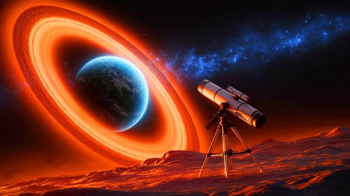 Découverte sidérante : le télescope James Webb, la stylométrie bouleversante dans l’affaire Grégory et une mosaïque antique révèlent des secrets inouïs Illustration de la planète TWA 7b en formation autour de l'étoile TWA 7. Image réalisée par IA.