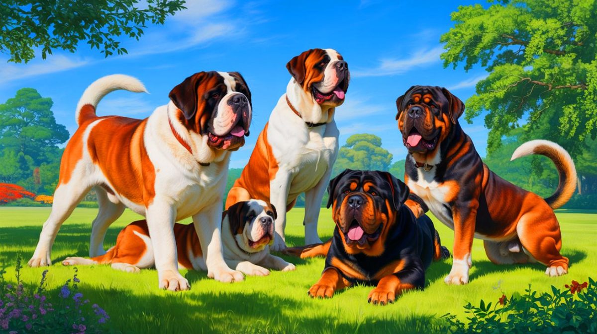 Illustration de l'espérance de vie réduite des races de chiens géants. Image réalisée par IA.