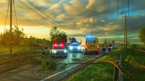 Illustration de violents orages ayant causé des pertes humaines et des dégâts matériels en France. Image réalisée par IA.