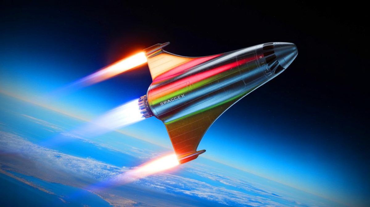 Illustration de la manœuvre audacieuse prévue avec le Starship de SpaceX en 2025. Image réalisée par IA.