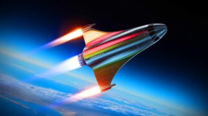 Illustration de la manœuvre audacieuse prévue avec le Starship de SpaceX en 2025. Image réalisée par IA.