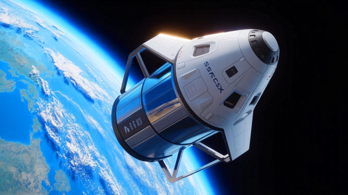 La course aux étoiles s’intensifie : l’ultime capsule spatiale de SpaceX prête à bouleverser l’exploration spatiale avec un lancement historique imminent Illustration de la cinquième et dernière capsule Crew Dragon de SpaceX prête à être lancée. Image réalisée par IA.