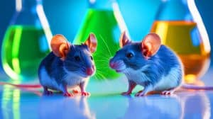 Illustration de l'effet synergique des médicaments tramétinib et rapamycine sur la prolongation de la vie. Image réalisée par IA.