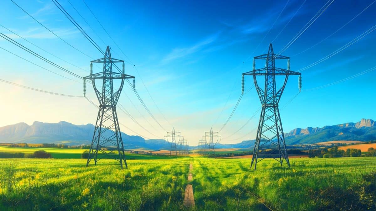 Illustration de l'interconnexion électrique entre l'Espagne et la France pour prévenir de futures pannes. Image réalisée par IA.