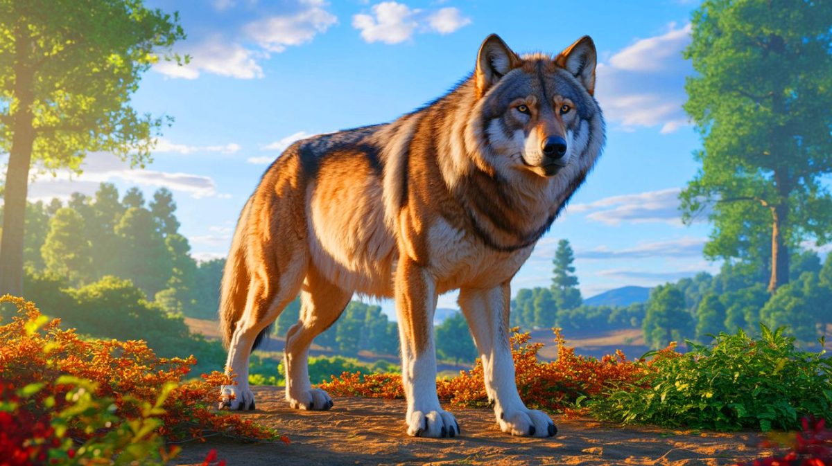 La science franchit un cap : découvrez comment les Loups Terribles de Colossal ont doublé de taille en seulement 6 mois, un bond spectaculaire dans la biodiversité Illustration de l'apparence ressuscitée du loup terrible grâce à l'édition génétique. Image réalisée par IA.