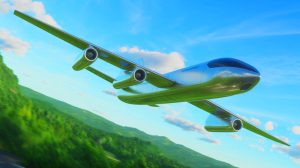 Illustration de l'innovation aéronautique avec des matériaux légers et des technologies avancées. Image réalisée par IA.