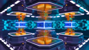 Illustration de l'intégration des circuits photoniques quantiques dans l'apprentissage automatique. Image réalisée par IA.