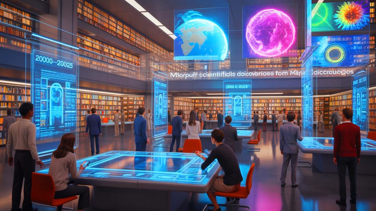 Illustration de la fusion entre culture scientifique et culture générale à travers les découvertes du XXIe siècle. Image réalisée par IA.