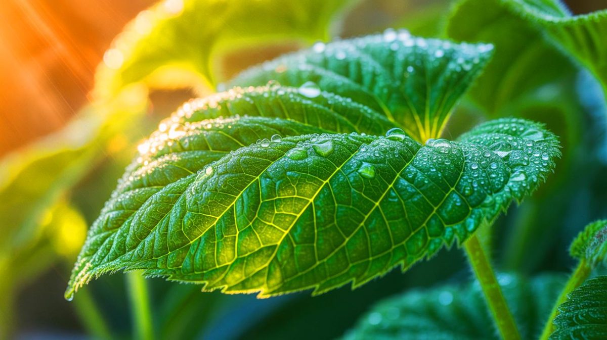 Illustration de la protéine LHL4 protégeant le photosystème II dans les plantes exposées à une lumière intense. Image réalisée par IA.