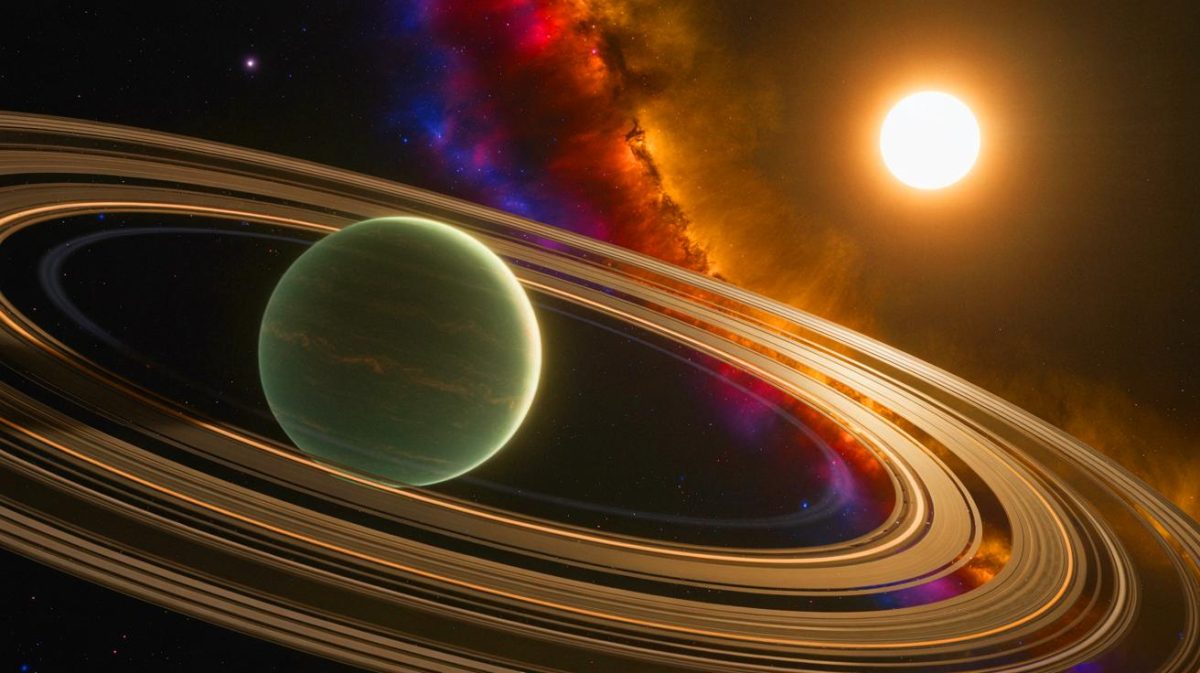 Illustration de la première image d'une exoplanète capturée par le télescope spatial James Webb. Image réalisée par IA.