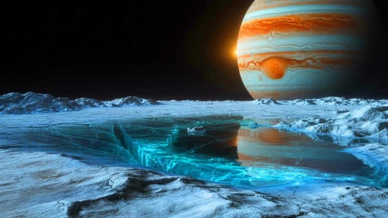 Nouvelle découverte troublante : ce détail fascinant sur Europe, lune glacée de Jupiter, pourrait enfin révéler l&rsquo;existence d&rsquo;un vaste océan salé caché