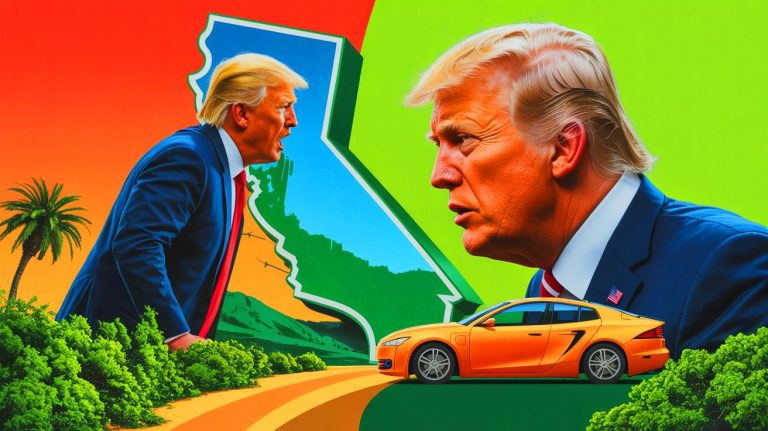 Panique en Californie : Trump s’attaque à la politique des voitures électriques et menace l’avenir écologique de l’État en un coup de force inattendu