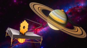 Illustration de la première exoplanète, TWA 7b, découverte par le télescope spatial James-Webb. Image réalisée par IA.