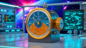 Illustration de l'effet des horloges atomiques sur notre perception du temps. Image réalisée par IA.