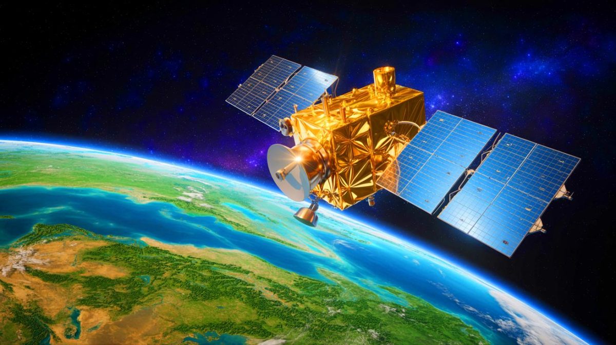 Illustration de la constellation FireSat surveillant la Terre pour détecter les feux de forêt. Image réalisée par IA.