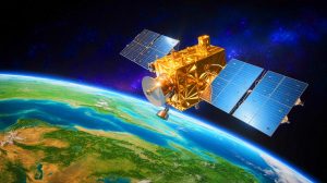Illustration de la constellation FireSat surveillant la Terre pour détecter les feux de forêt. Image réalisée par IA.
