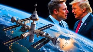 Illustration de la rupture entre Elon Musk et Donald Trump menaçant l'avenir des missions spatiales. Image réalisée par IA.