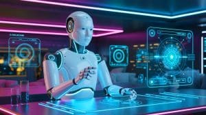 Illustration de l'ambition d'OpenAI pour transformer ChatGPT en un super assistant IA. Image réalisée par IA.