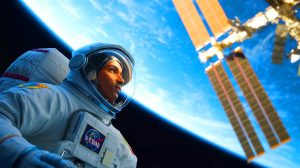 Illustration de Shubhanshu Shukla prêt pour son voyage historique vers la Station spatiale internationale. Image réalisée par IA.