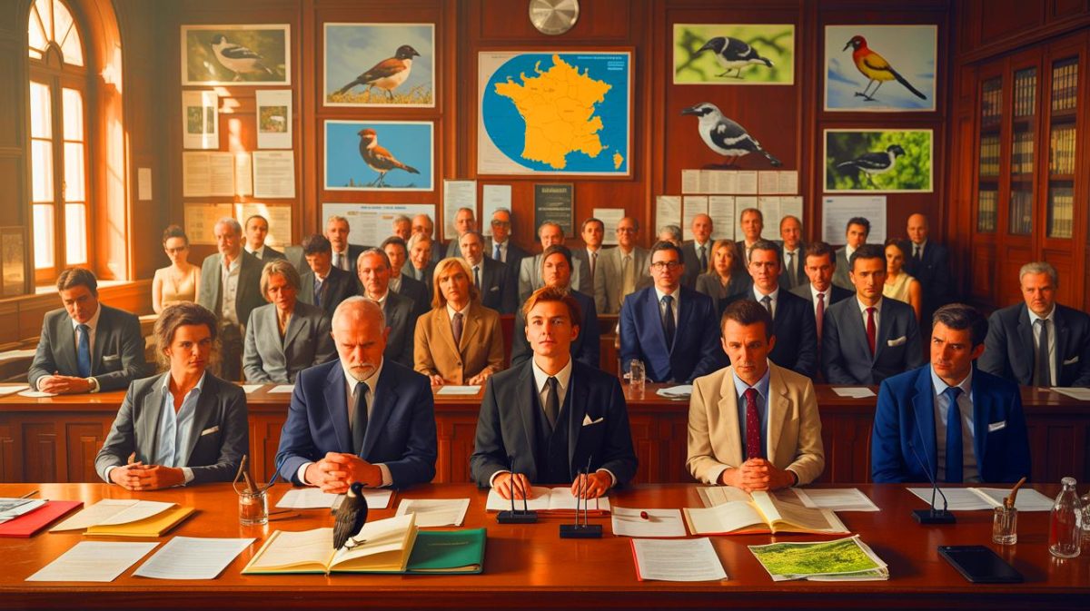 Illustration de trafic d'oiseaux protégés et son impact sur la biodiversité. Image réalisée par IA.