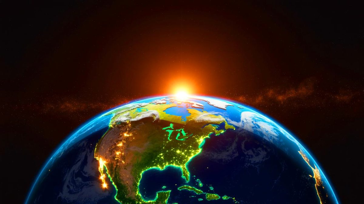 Illustration de la position de la Terre lors du solstice d'été dans l'hémisphère nord. Image réalisée par IA.