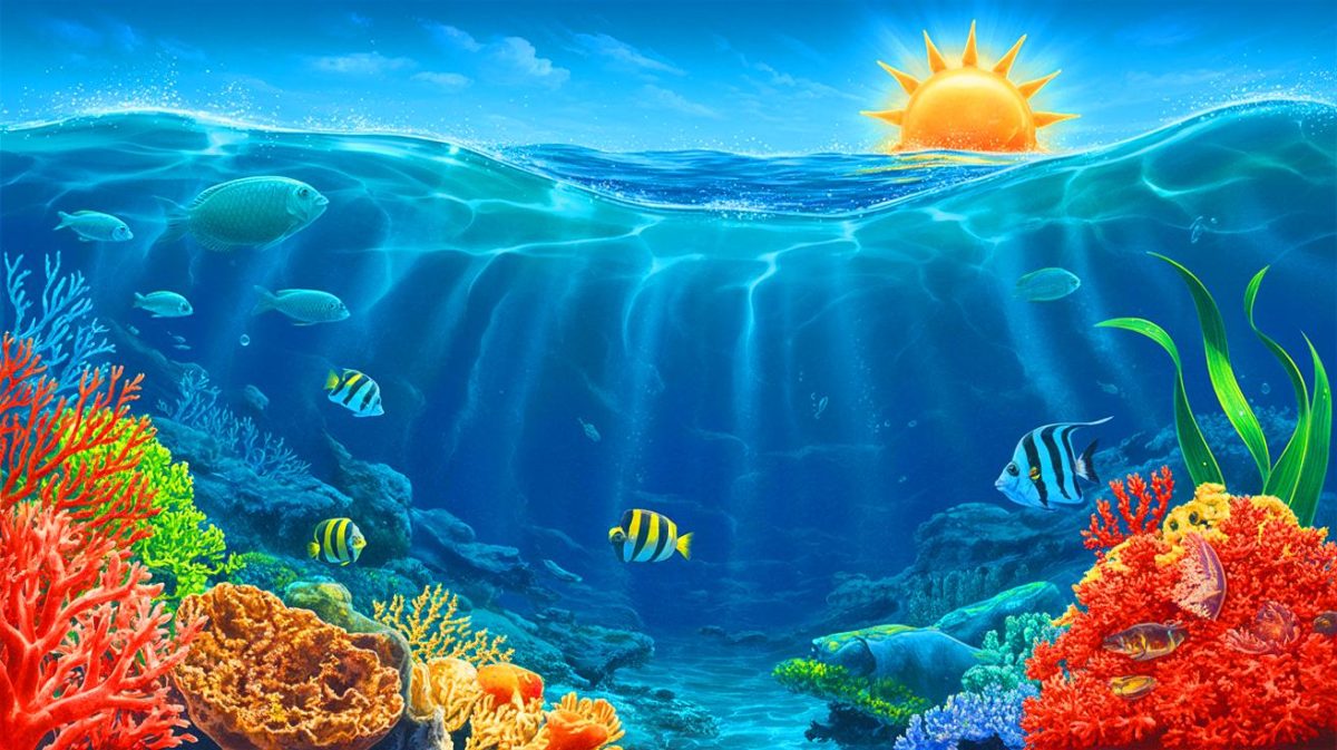 Illustration de la canicule marine en mer Méditerranée. Image réalisée par IA.