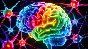 Illustration de la neurogénèse tout au long de la vie humaine, générée par intelligence artificielle.