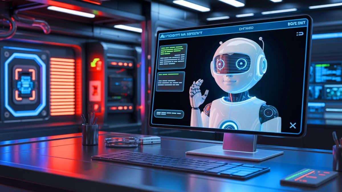 Illustration de Grok 4, le dernier chatbot d'Elon Musk, montrant ses performances technologiques avancées, générée par intelligence artificielle.
