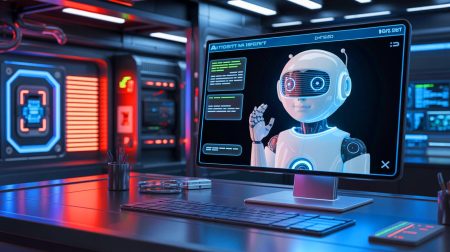Illustration de Grok 4, le dernier chatbot d'Elon Musk, montrant ses performances technologiques avancées, générée par intelligence artificielle.