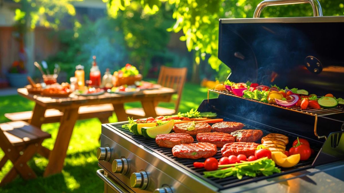 Illustration de pratiques de barbecue saines pour préserver la santé, générée par intelligence artificielle.