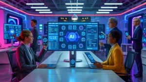 Illustration de l'ère des chatbots marquée par ChatGPT, une création générée par intelligence artificielle.
