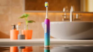 Illustration de la brosse à dents électrique Laifen Wave Special avec son design élégant et ses fonctionnalités innovantes, générée par intelligence artificielle.