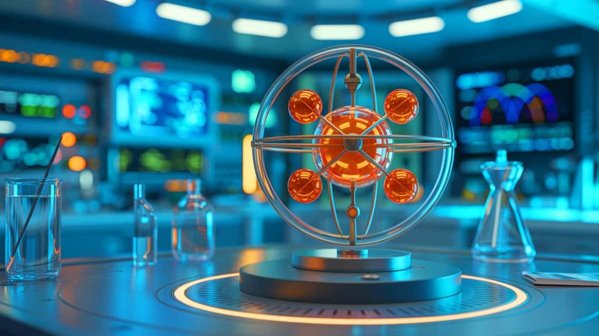 Illustration de l'horloge atomique au strontium, générée par intelligence artificielle.