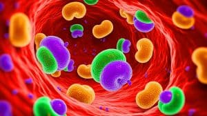 Illustration de la découverte des hémifusomes, une nouvelle structure cellulaire essentielle. Image réalisée par IA.